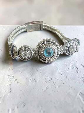 Ginger Snaps Interchangeable Crystal Snap Jewelry Bracelet